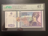 Romania 5000 lei 1992 pick 103a grad 67 pmg