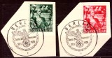 Seria Completă Germania 1938 - 5 Ani de Regim, Ștampile Speciale Primă Zi Berlin pe Fragmente, 2v (Mi. 660-661) -A222