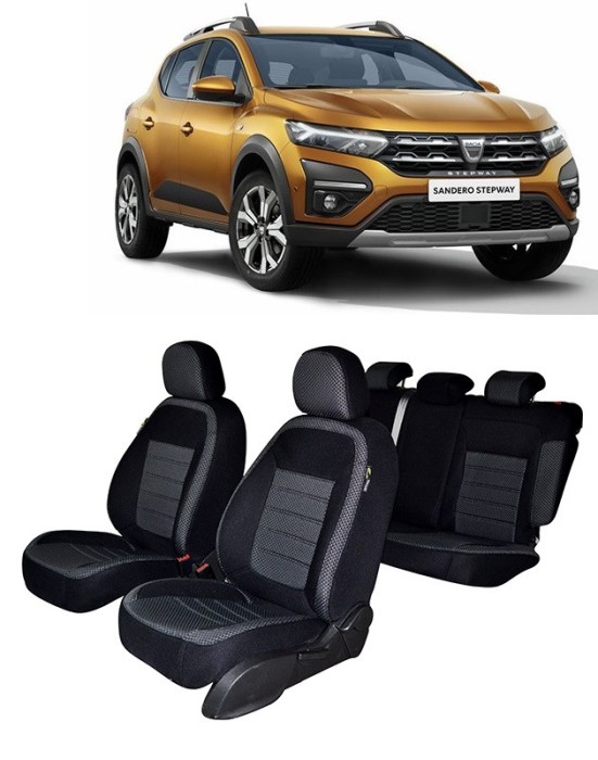 Huse scaune Dacia Sandero Stepway 2020-2024 (bancheta fractionata)