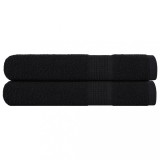 vidaXL Prosoape pentru saună 2 buc Negru 80x200cm 360 g/m&sup2; 100% bumbac