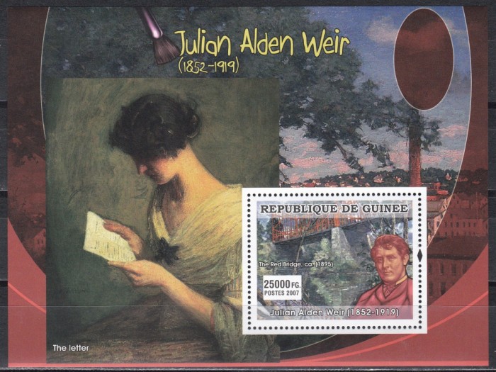 Guineea 2007 - Impresioniștii americani, Colita, MNH