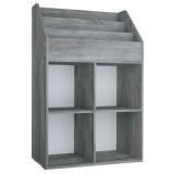 Cumpara ieftin Raft de reviste pentru copii, gri, 71x30x114 cm, lemn prelucrat