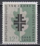 SAAR LAND 1958 - A 150-a aniversare a Asociației Germane de Gimnastică, MNH
