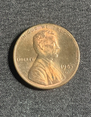 Moneda One cent 1985 USA foto