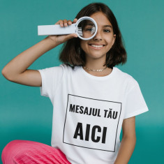 Tricou pentru copii din bumbac personalizat cu mesaj