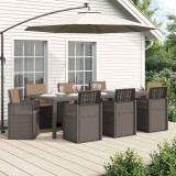 vidaXL Set de masă pentru grădină 9 pcs Gri deschis și Gri taupe PP 3430101