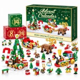 Calendar advent de Craciun, blocuri de construit figurine, 24 de surprize pentru copii, 604 piese, JollyMag, KA01