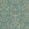 Tapet clasic, baroc, menta, auriu, dormitor, lavabil, 95503