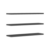 Set 3 rafturi de perete Divar, Gri, 60x14 cm