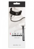 Zgarda cu lesa - SINFUL COLLAR BLACK, NS Toys