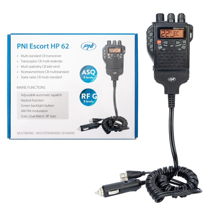 Aproape nou: Statie radio CB portabila PNI Escort HP 62, multi standard, 4W, 12V, A
