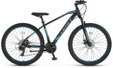 Bicicleta MTB Umit Arcus 2D, culoare negru/albastru, roata 27.5", cadru otel, fr... Cod:62713170001