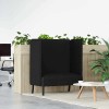 VidaXL Canapea cu spătar &icirc;nalt Negru 109 x 56 x 121 cm țesătură 42010834