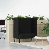 VidaXL Canapea cu spătar &icirc;nalt Negru 109 x 56 x 121 cm țesătură