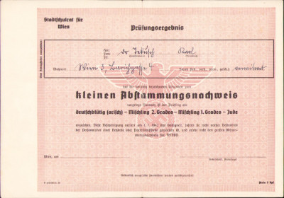 HST A2404N Kleinen Abstammungsnachweis Certificat de arian foto