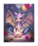 Cumpara ieftin Sticker decorativ, Dragonas, Roz, 85 cm, 6531ST, Oem