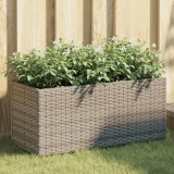 vidaXL Jardiniere grădină 2 ghivece 2 buc. gri 72x30x32 cm poliratan 3210530