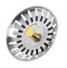 Filtru de scurgere pentru chiuveta de bucatarie Minismus, aluminiu, argintiu/auriu, 80 mm