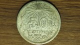 Mexic - moneda de colectie 8.3gr argint 720 - 50 centavos 1921 - starea din imagini