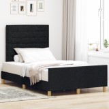VidaXL Cadru de pat, negru, 120x200 cm, textil