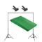 Kit pentru suport fundal studio foto 220cm si fundal verde 3x6m