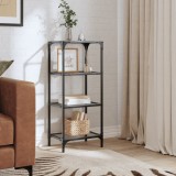 VidaXL Suport depozitare blat din sticlă transparentă 40x30x95 cm oțel