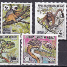 Malgasa 1988 fauna WWF MI 1110-1116 MNH ww81