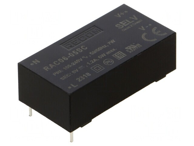 Convertor AC/DC 6W 5VDC 75%