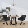 VidaXL Scaune de bucătărie pivotante, 2 buc., negru, catifea