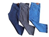 Blugi Barbati Marimi Mari 56-72, Blugi Grasi, Blugi Plus Size, Bumbac Elastic, Talie Inalta - Denim Indigo, Gri Inchis