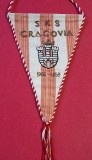 Fanion (brodat) fotbal - SKS CRACOVIA (POLONIA - aniversare 1906-1969)