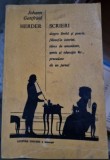 SCRIERI DESPRE LIMBA SI POEZIE, FILOSOFIA ISTORIEI, IDEEA DE UMANITATE, GENIU SI EDUCATIE, PRECEDATE DE UN JURNAL - JOHANN GOTTFRIED