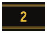 Sticker autoadeziv nr. 2 - Signetten SAFE auriu pe fundal negru