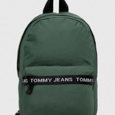 Tommy Jeans rucsac barbati, culoarea verde, mare, cu imprimeu