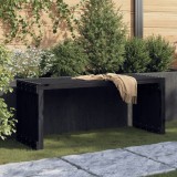 Cumpara ieftin Bancă grădină extensibilă negru 212,5x40,5x45 cm lemn masiv pin