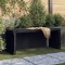 vidaXL Bancă grădină extensibilă negru 212,5x40,5x45 cm lemn masiv pin 832527