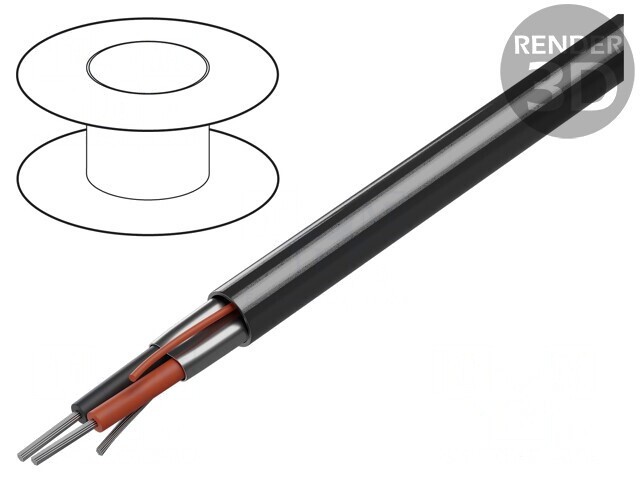 Cablu RS232 Ecranat 1x2x24AWG Cu Folie Al-PET PVC Crom