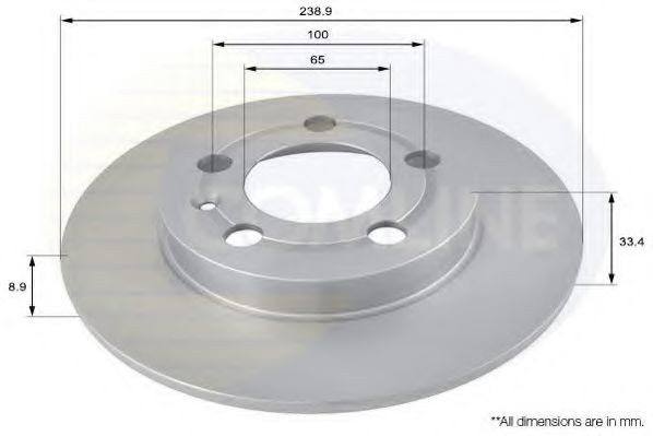 Disc frana VW GOLF IV Variant (1J5) (1999 - 2006) COMLINE ADC1443