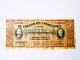 Rara! Mexic 20 Pesos 1915 statul Chihuahua-Razboiul Civil,bancnota din imagini in stare foarte buna la cel mai mic pret