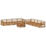 vidaXL Set de canapele de exterior 9 pcs natural Lemn Solid de Acacia 3383177