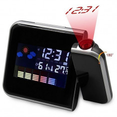 Ceas cu ecran color LCD cu calendar, alarma si proiectie ora, termometru, indicator umiditate foto