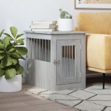 VidaXL Ladă pentru c&acirc;ini, gri sonoma, 45x62x59 cm, lemn prelucrat