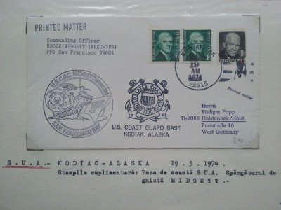 1974-SUA-Kodiak-Alaska-Sparg.Midgett-Plic circ. foto
