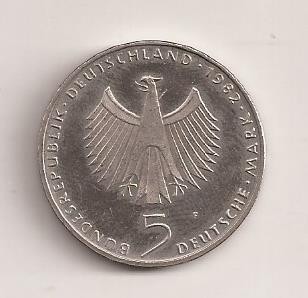 Moneda Germania 5 Marci Deutsche Mark 1982 - Conferinta de mediu 1972 foto