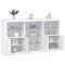 Servantă cu lumini LED, alb, 181,5x37x100 cm