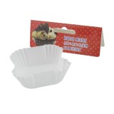 Set hartii pentru muffin, Patrate, Albe, 4.5x4.5x2.5 cm, 100 buc