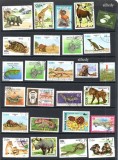 Fauna, lot uzat, stampilat