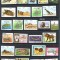 Fauna, lot uzat, stampilat