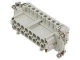 Conector ILME HDC CNEF 16 TX, 16 pini, 16A 600V inserturi contact mamă