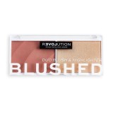 Paleta blush si iluminator Relove Duo Kindness, 2.9g, Makeup Revolution